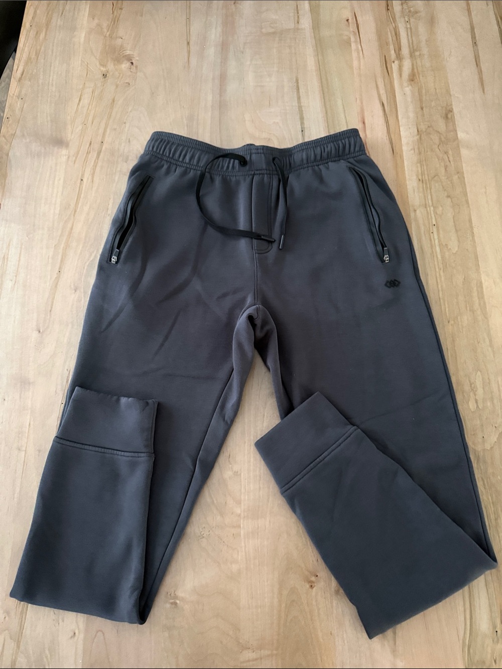 Men's Dark Gray Performance Joggers with Zipper Pockets